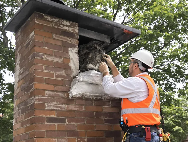 Humane removal of debris and animals by Cuyahoga Falls Chimney Sweep in Cuyahoga Falls, OH