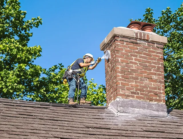 Cuyahoga Falls Chimney Sweep performing an inspection with advanced tools in Cuyahoga Falls, OH