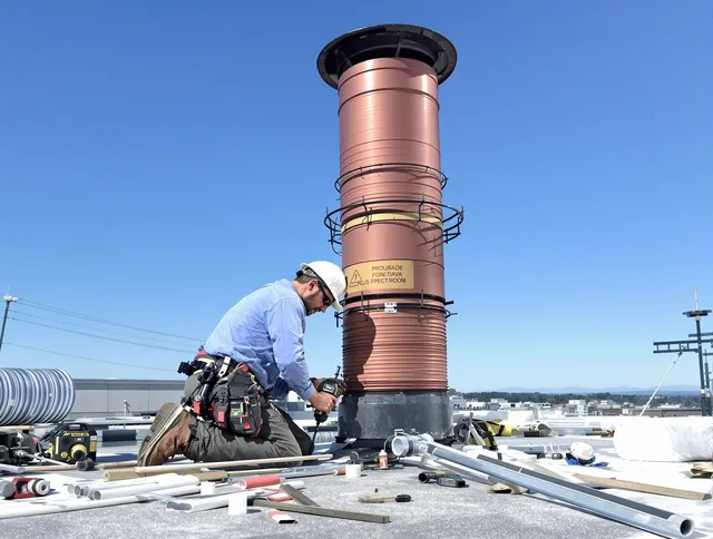 Installed chimney liner by Cuyahoga Falls Chimney Sweep in Cuyahoga Falls, OH
