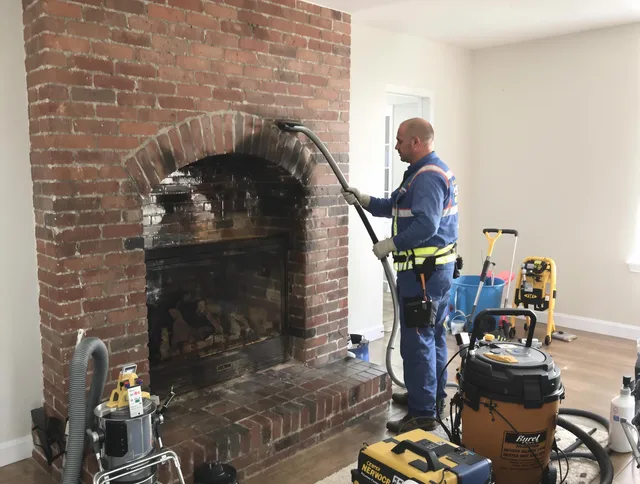 Cuyahoga Falls Chimney Sweep expert performing detailed chimney sweep in Cuyahoga Falls, OH