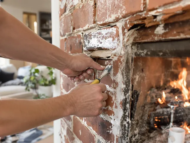 Routine fireplace repair by Cuyahoga Falls Chimney Sweep in Cuyahoga Falls, OH