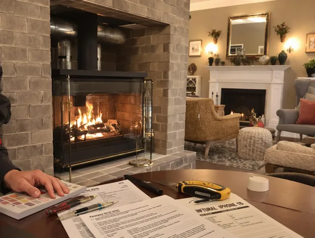 Cuyahoga Falls Chimney Sweep verifying fireplace safety measures in Cuyahoga Falls, OH