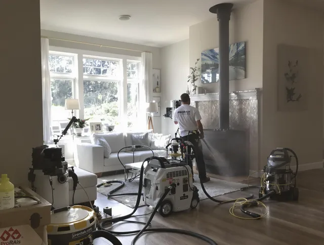 Soot removal service by Cuyahoga Falls Chimney Sweep for a fireplace in Cuyahoga Falls, OH